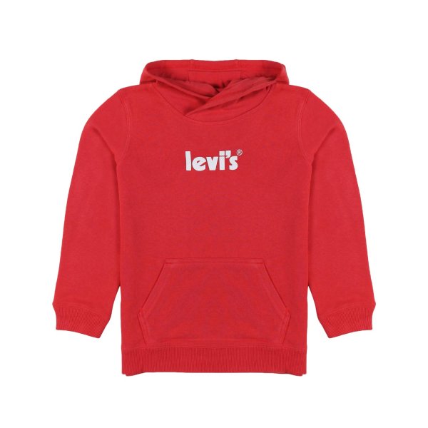 Levi's - RED UNISEX HOODIE WITH WHITE LOGO FOR KIDS
