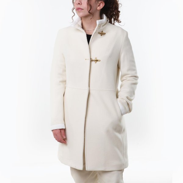 Fay Junior - Ivory Fay melton coat for girls