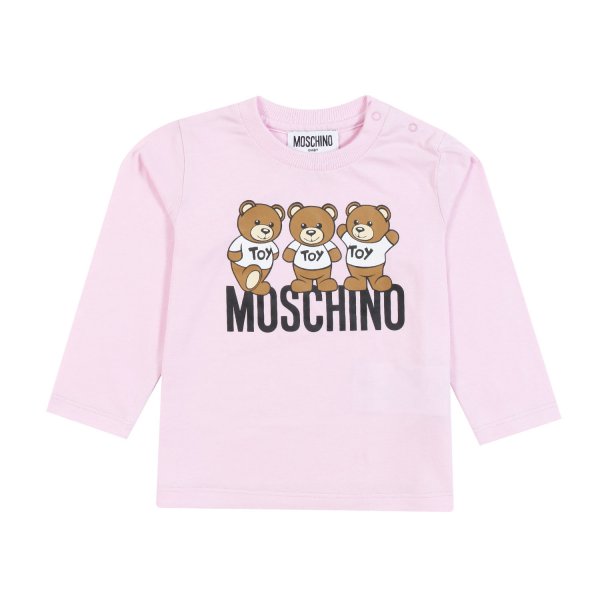 Moschino - T-shirt lunga rosa con Orsacchiotti bimba