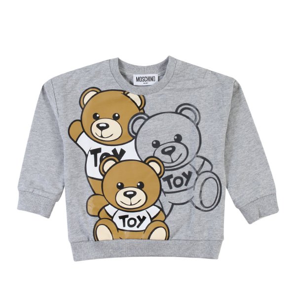 Moschino - Gray Moschino Baby sweatshirt with maxi teddy bears