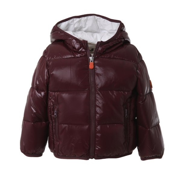 Save The Duck - Jody burgundy and white down jacket for Babies