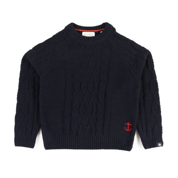 Scotch & Soda - Navy Blue Sweater With Embroidery