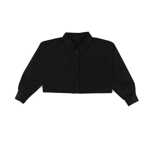 Madilly - Matilde black cropped shirt for girls and teens