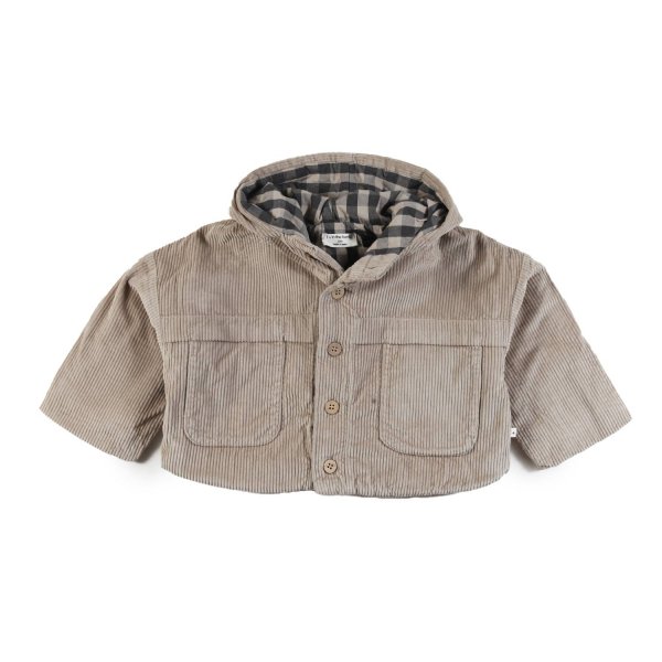 One More In The Family - Kurt unisex taupe corduroy jacket for babies