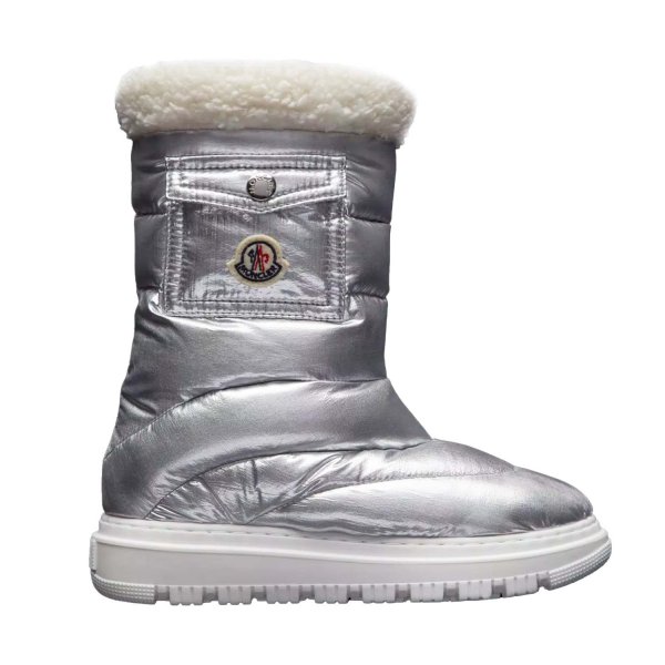 Moncler - Petit Gaia silver after-ski boots