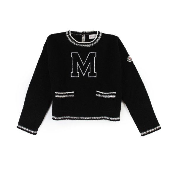 Moncler - Black and white Moncler sweater for Girls and Teens