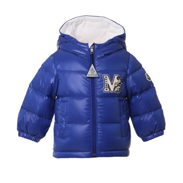 Moncler - Royal blue Arslan down jacket for Baby Boys