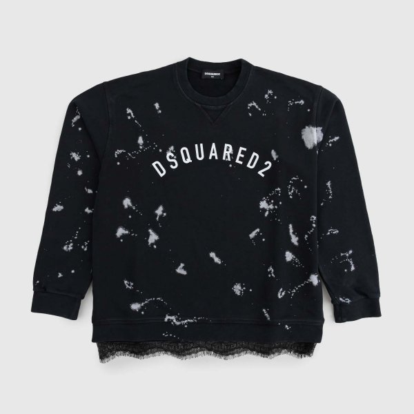 Dsquared2 - Black Sweatshirt With Spots For Girl