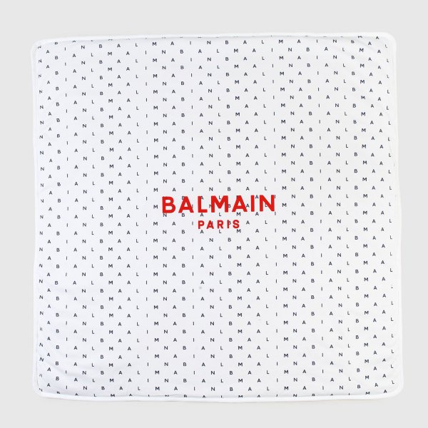 Balmain - Coperta per culla con scritta rossa unisex