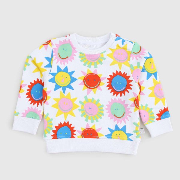 Stella Mccartney - White Multicolored Sun Sweatshirt for Newborns