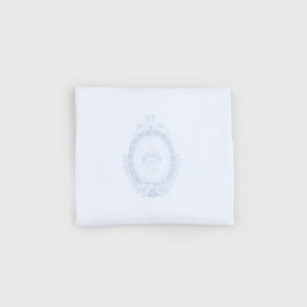 Etro - copertina quadrata neonato bianca