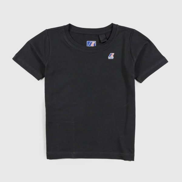 K-Way - T-shirt nera con dettaglio logo unisex