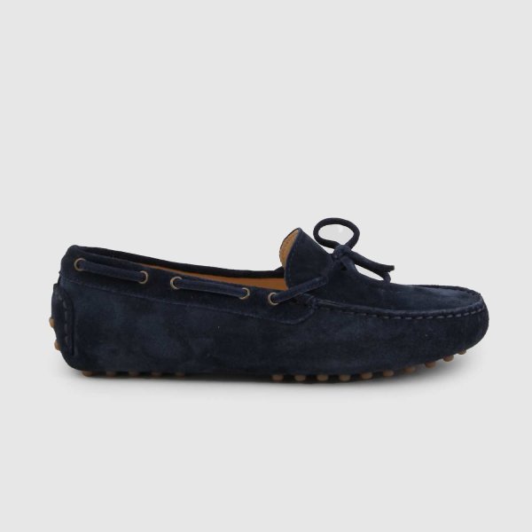 Brunello Cucinelli - Blue Moccasin With Lace For Boy