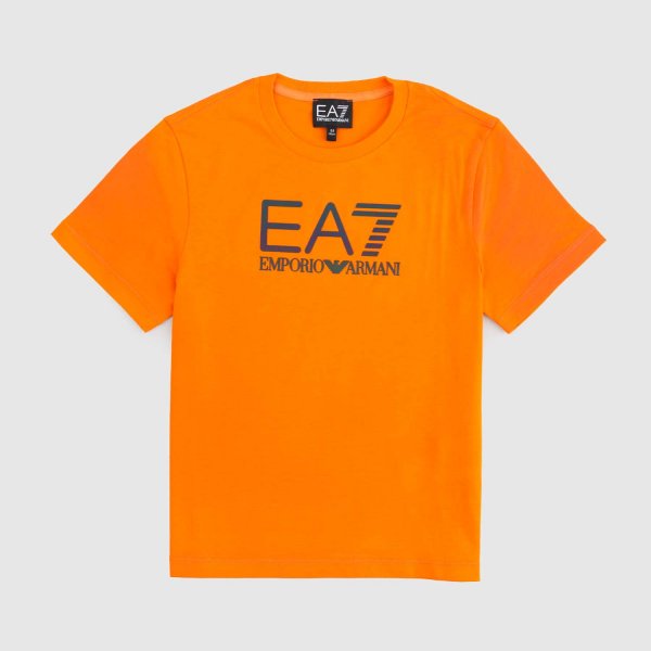 Ea7 - maglia arancione logo ragazzo