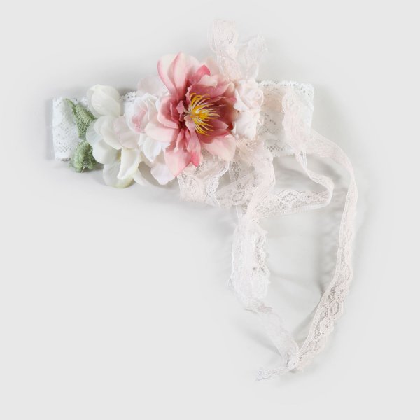 Mimilú - Lace Crown Headband With Floral Details