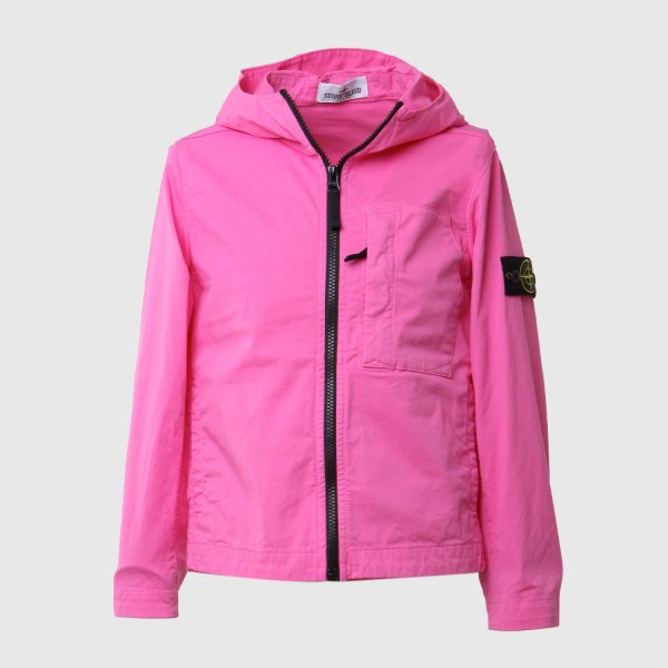 Stone Island - Pink Jacket With Pockets For Girl