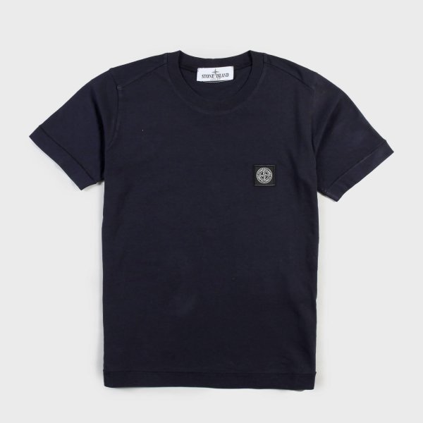 Stone Island - Midnight Blue T-Shirt With Ribbed Patch Detail