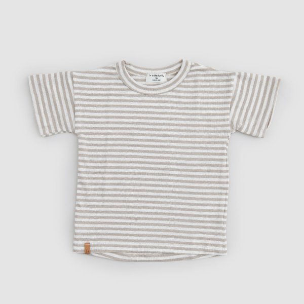 One More In The Family - Cesar Beige And Ivory T-Shirt For Newborns