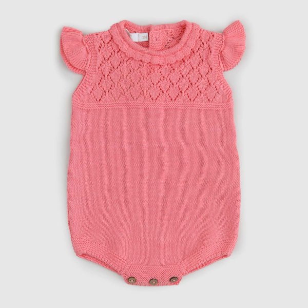 Pecesa - tutina rosa neonata in maglia