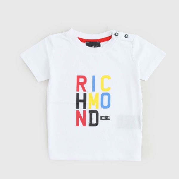 John Richmond - Baby T-Shirt With Multicolored Logo