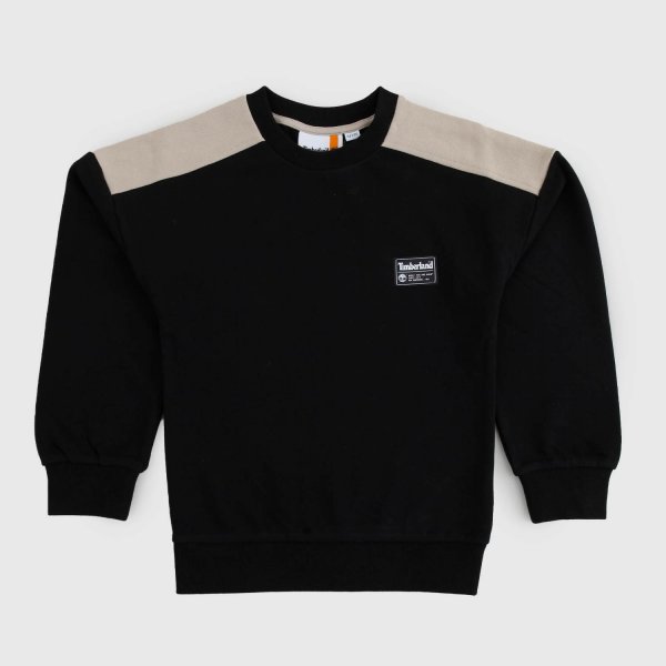 Timberland - Black Sweatshirt With Beige Details For Boy