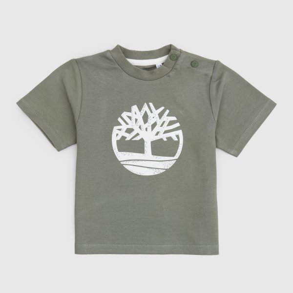 Timberland - t-shirt verde neonato