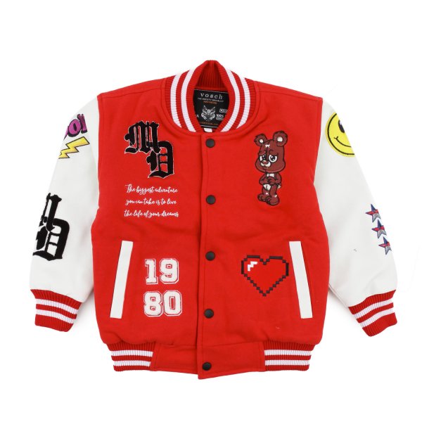 Vosch - Good Vibes Child Red Bomber Jacket