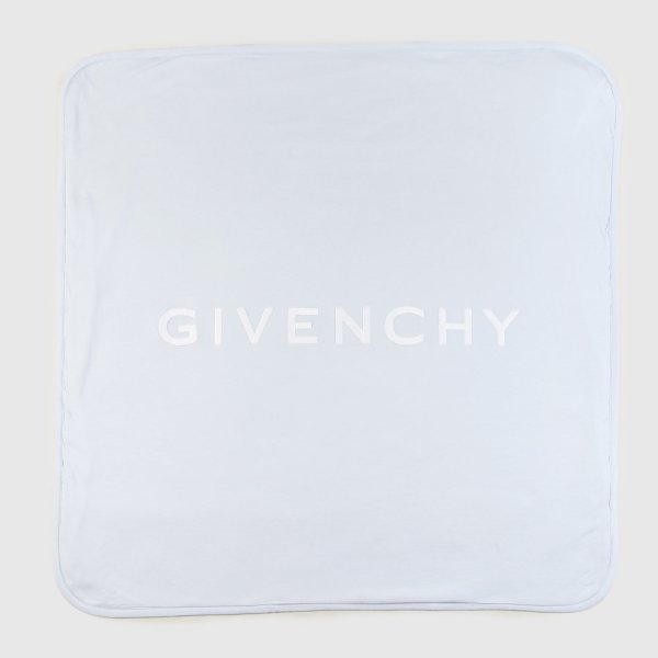 Givenchy - copertina neonato celeste con scritta