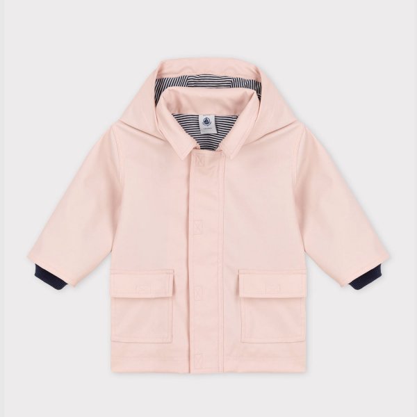 Petit Bateau - giacca rosa impermeabile bambina