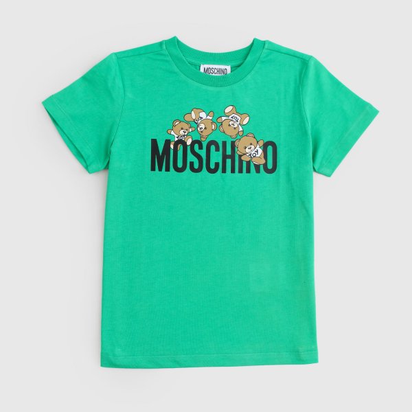 Moschino - t-shirt verde orsi bambino