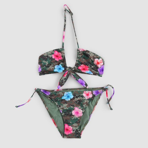 Mc2 Saint Barth - Pixel Flower Two Piece Swimsuit