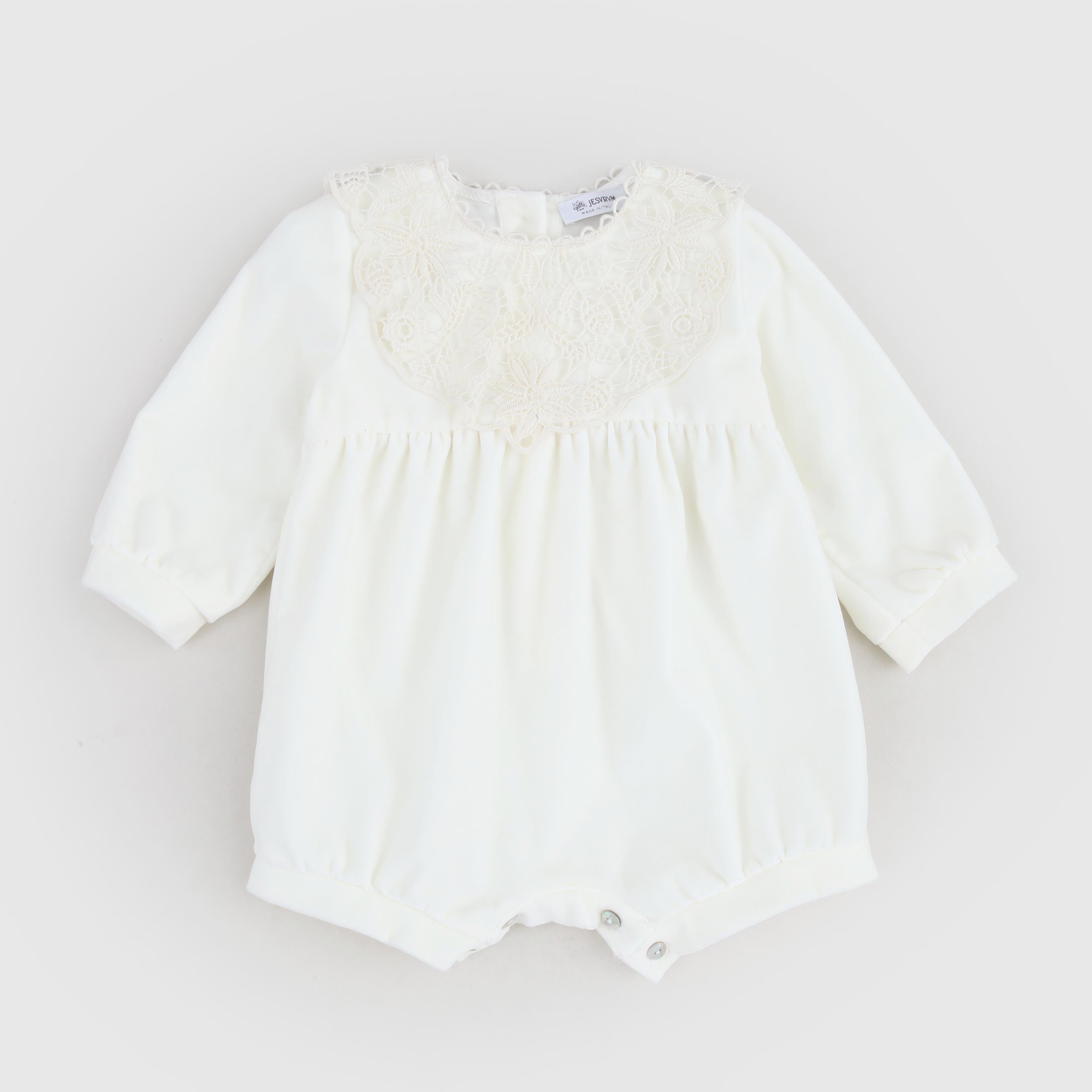 Pagliaccetto Bianco In Velluto Firmato JESURUM