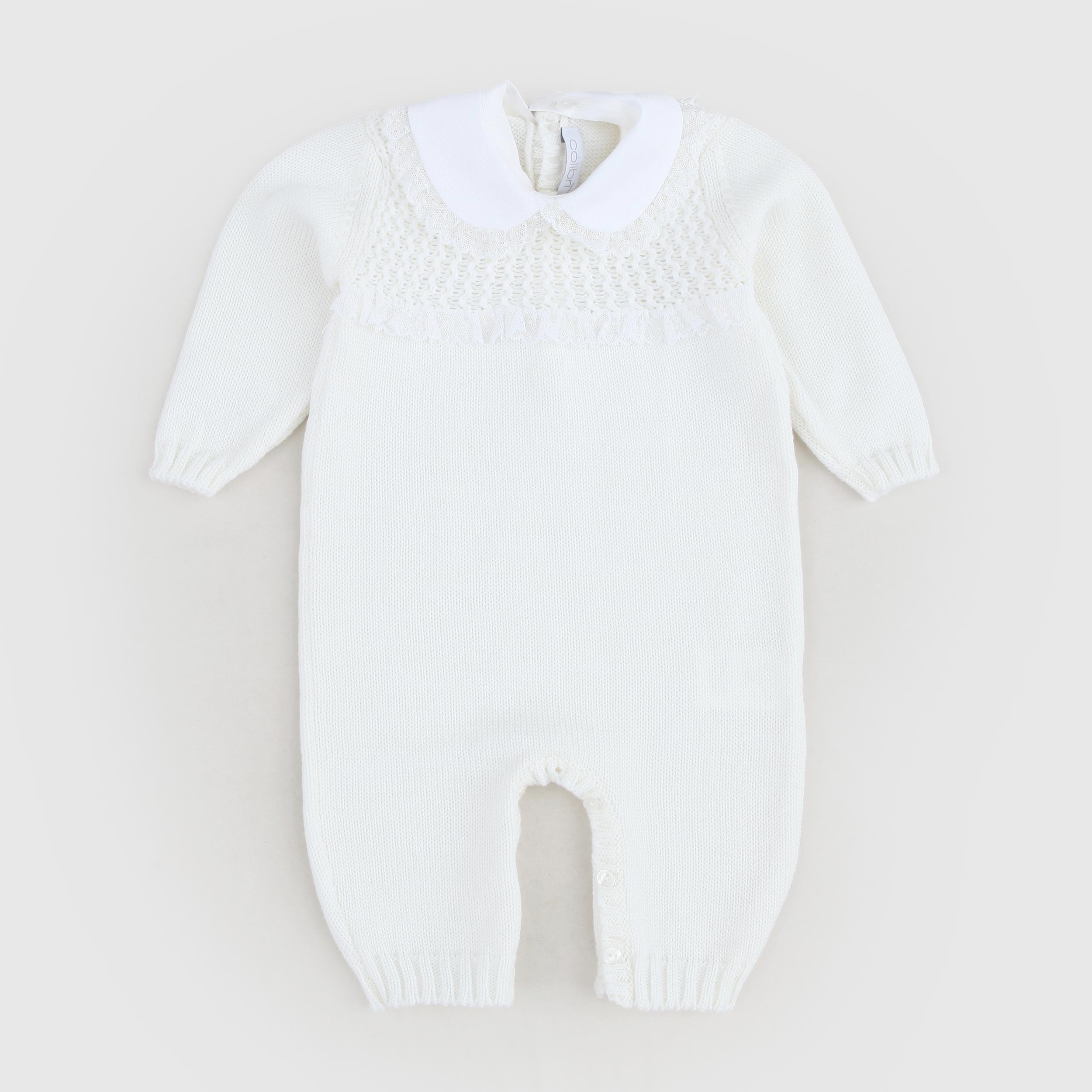 Tutina Bianca Con Collo Tondo Firmata COLIBRI