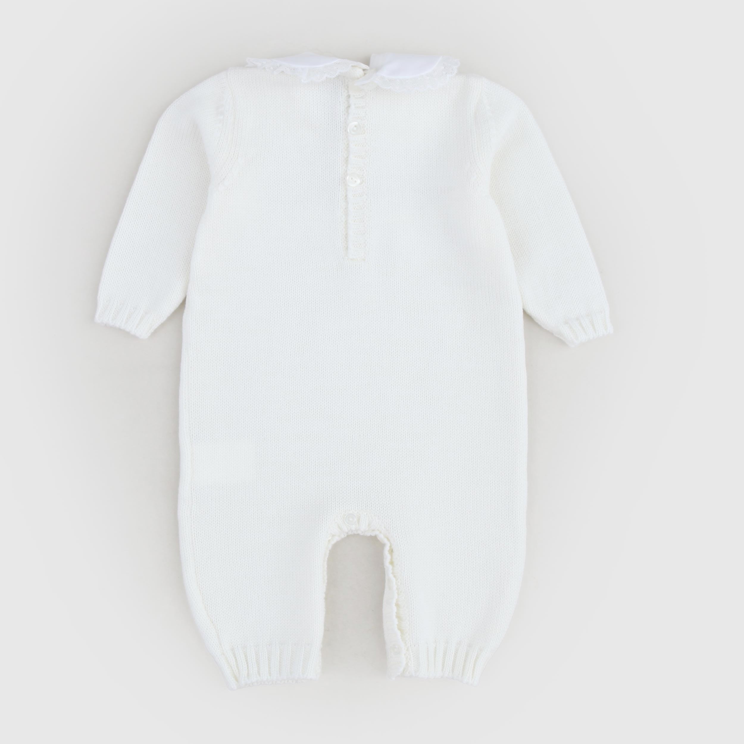 Tutina Bianca Con Collo Tondo Firmata COLIBRI