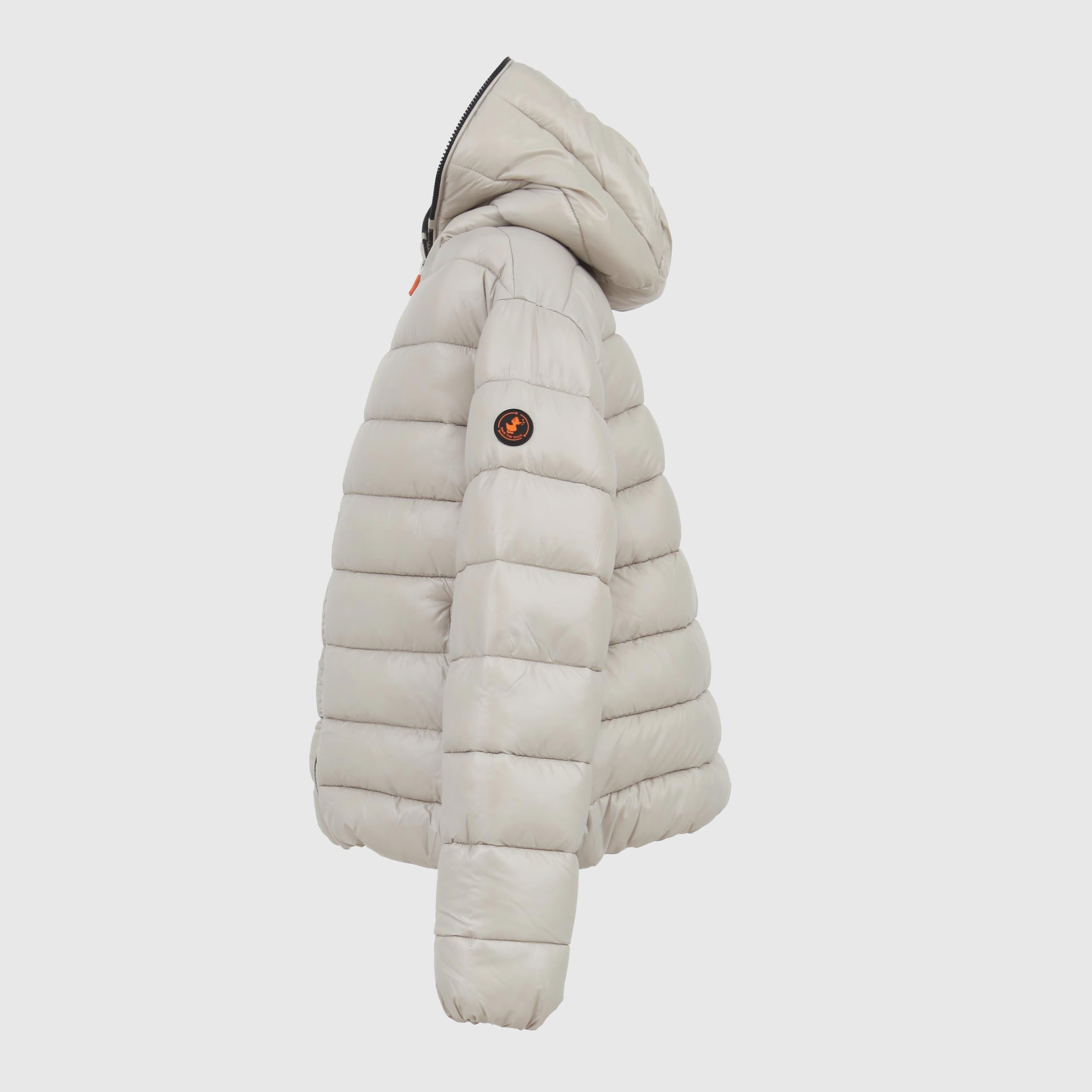 Giacca Bianca Con Zip E Logo Firmata SAVE THE DUCK