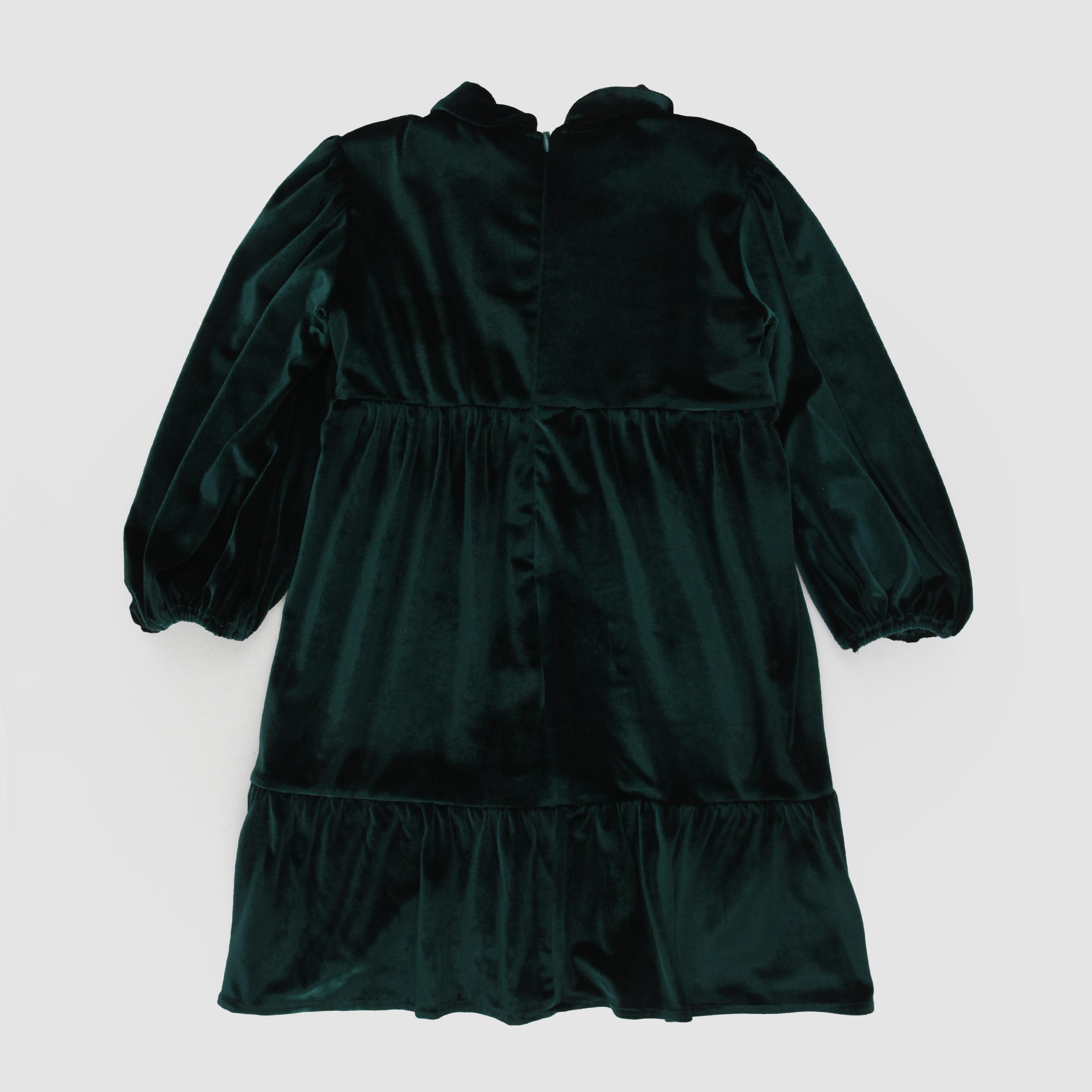 Abito Verde In Velluto Con Fiocco Firmato COLIBRI