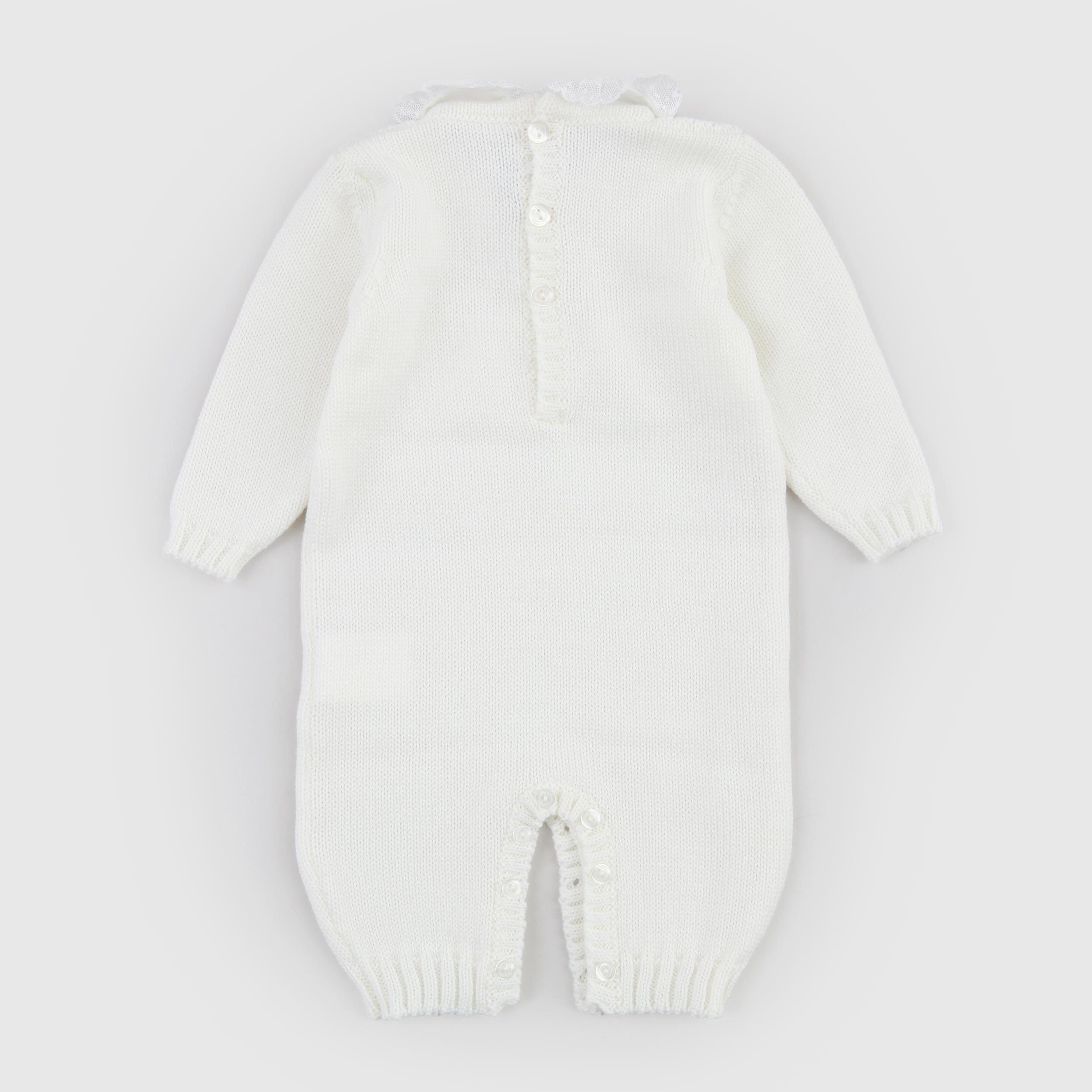 Cream Romper with Embroidery Signed COLIBRI