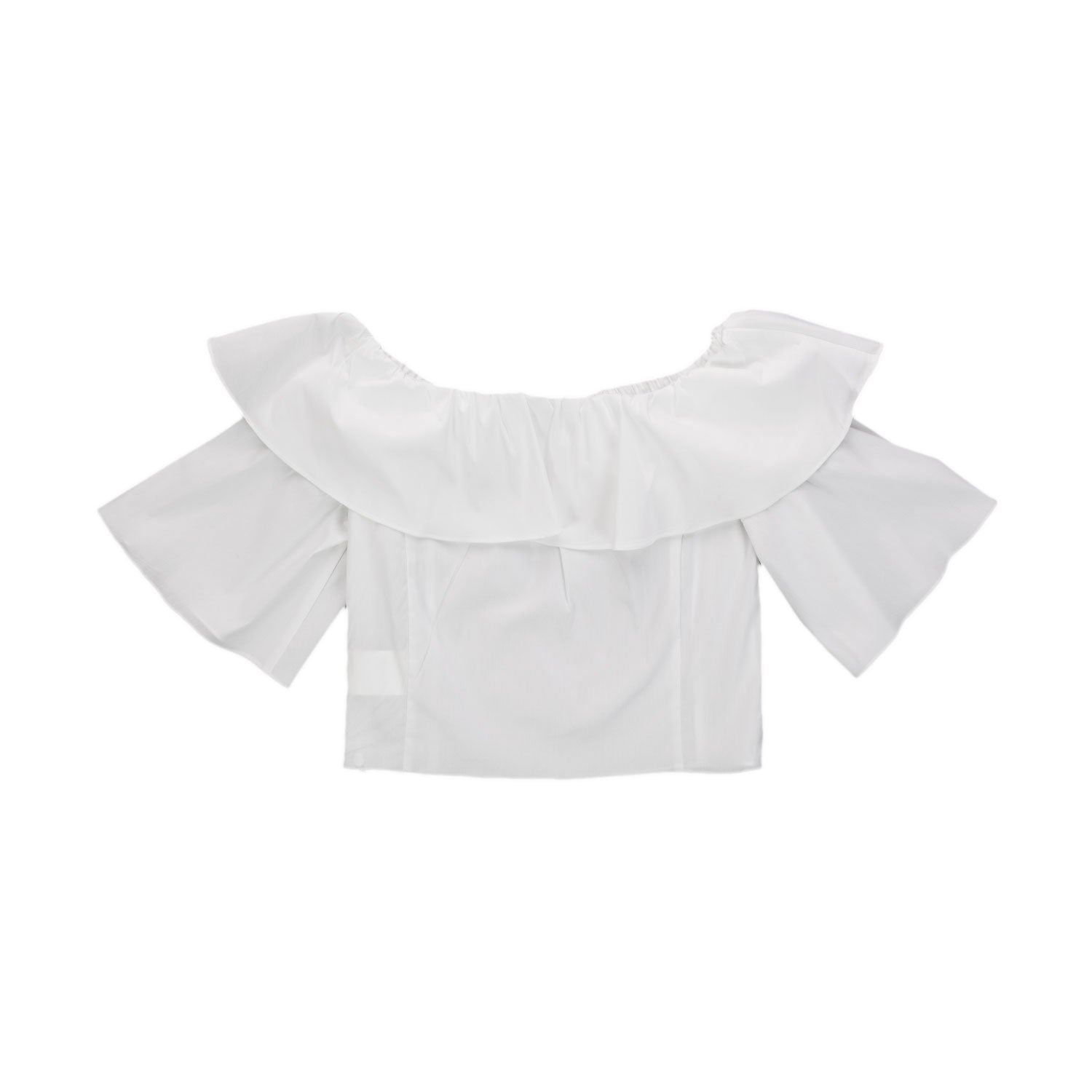 TOP BIANCO VOLANT TEENAGER BAMBINA - annameglio.com abbigliamento moda