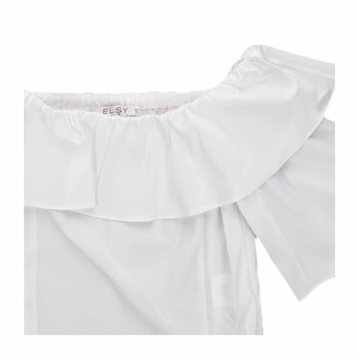 TOP BIANCO VOLANT TEENAGER BAMBINA - annameglio.com abbigliamento moda