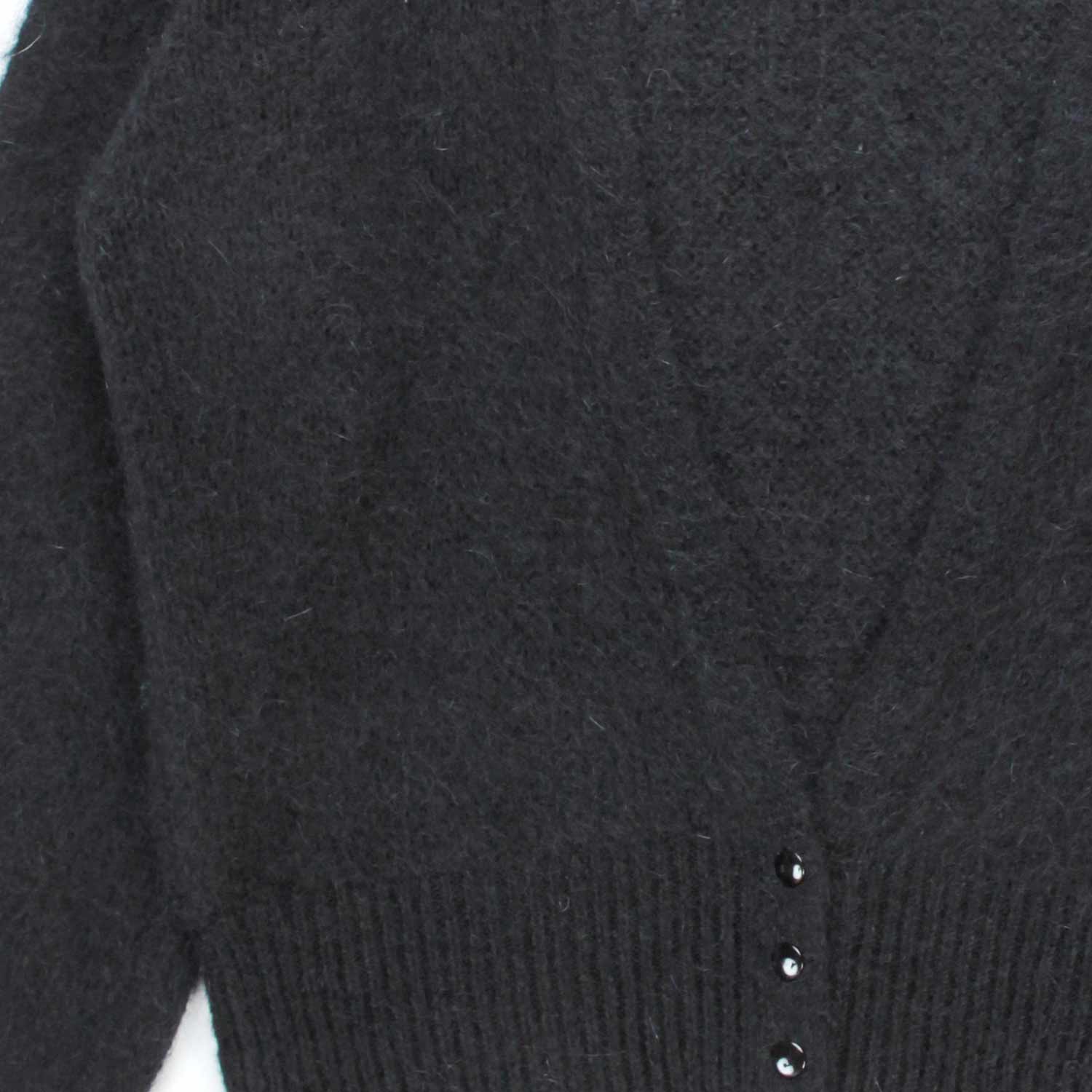 CARDIGAN NERO LANA TEENAGER - annameglio.com abbigliamento moda