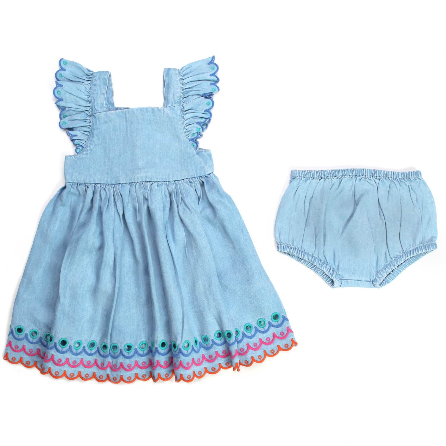 MINI ABITO AZZURRO DENIM BIMBA - annameglio.com abbigliamento moda