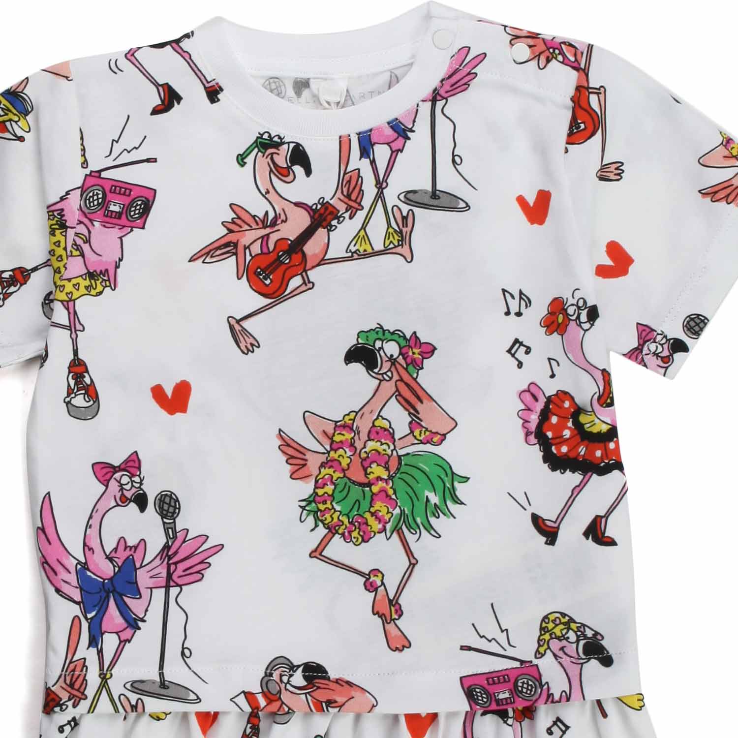 MINI ABITO BIMBA BIANCO CON STAMPE - annameglio.com abbigliamento moda