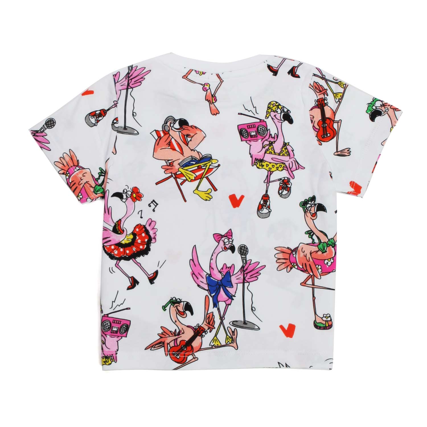 T-SHIRT BIANCA CON FENICOTTERI BAMBINA - annameglio.com abbigliamento moda