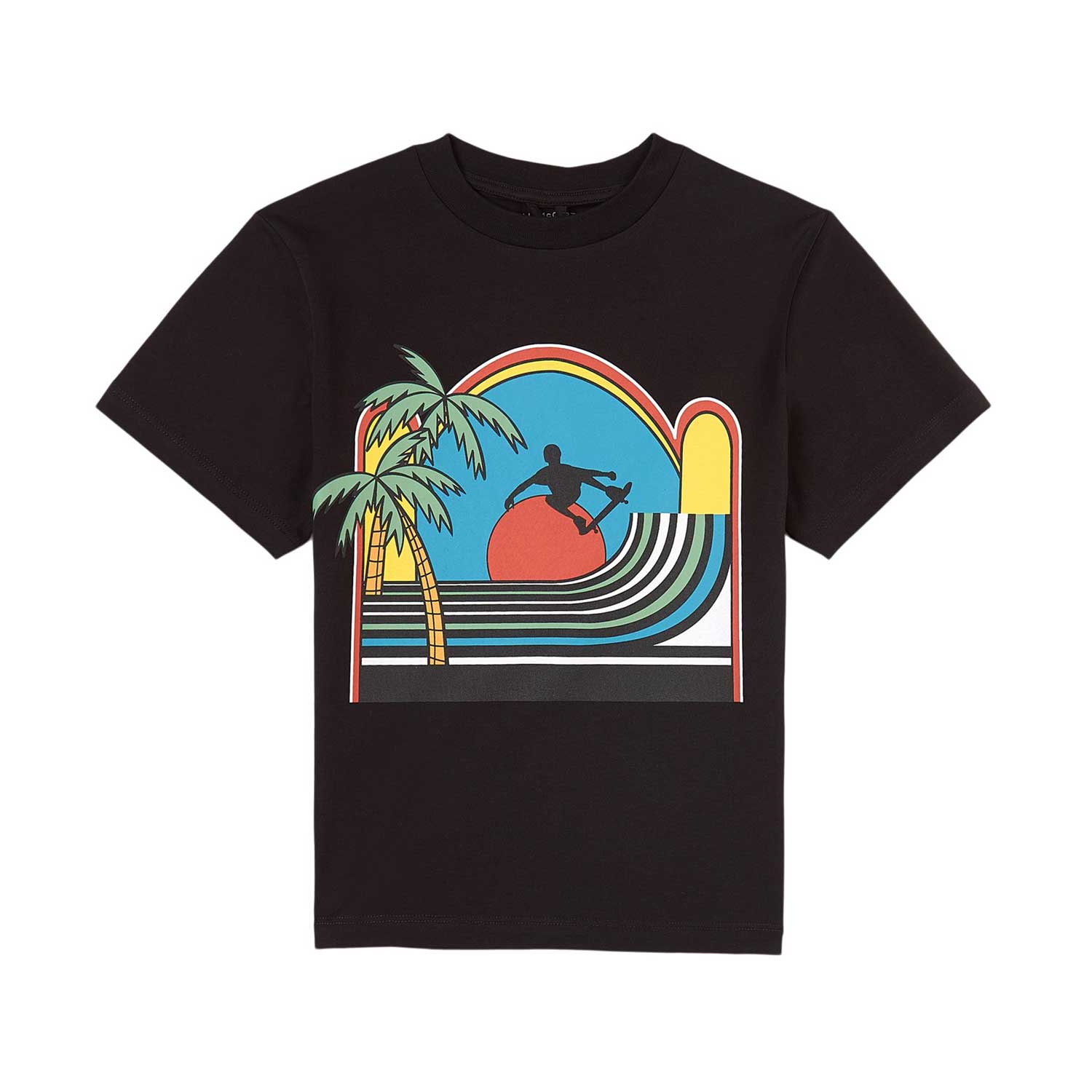 T-SHIRT NERA CON STAMPA BAMBINO E TEENAGER - annameglio.com abbigliamento moda