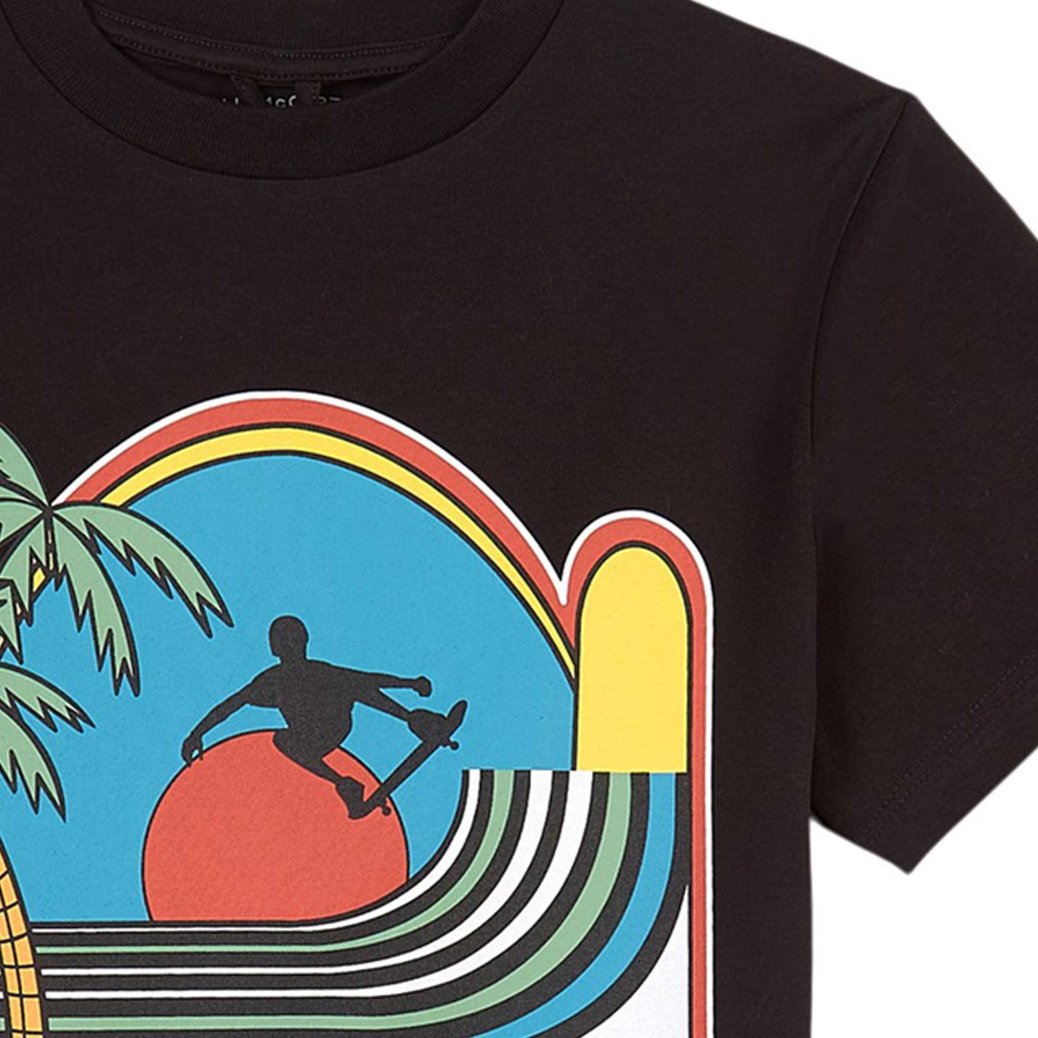 T-SHIRT NERA CON STAMPA BAMBINO E TEENAGER - annameglio.com abbigliamento moda