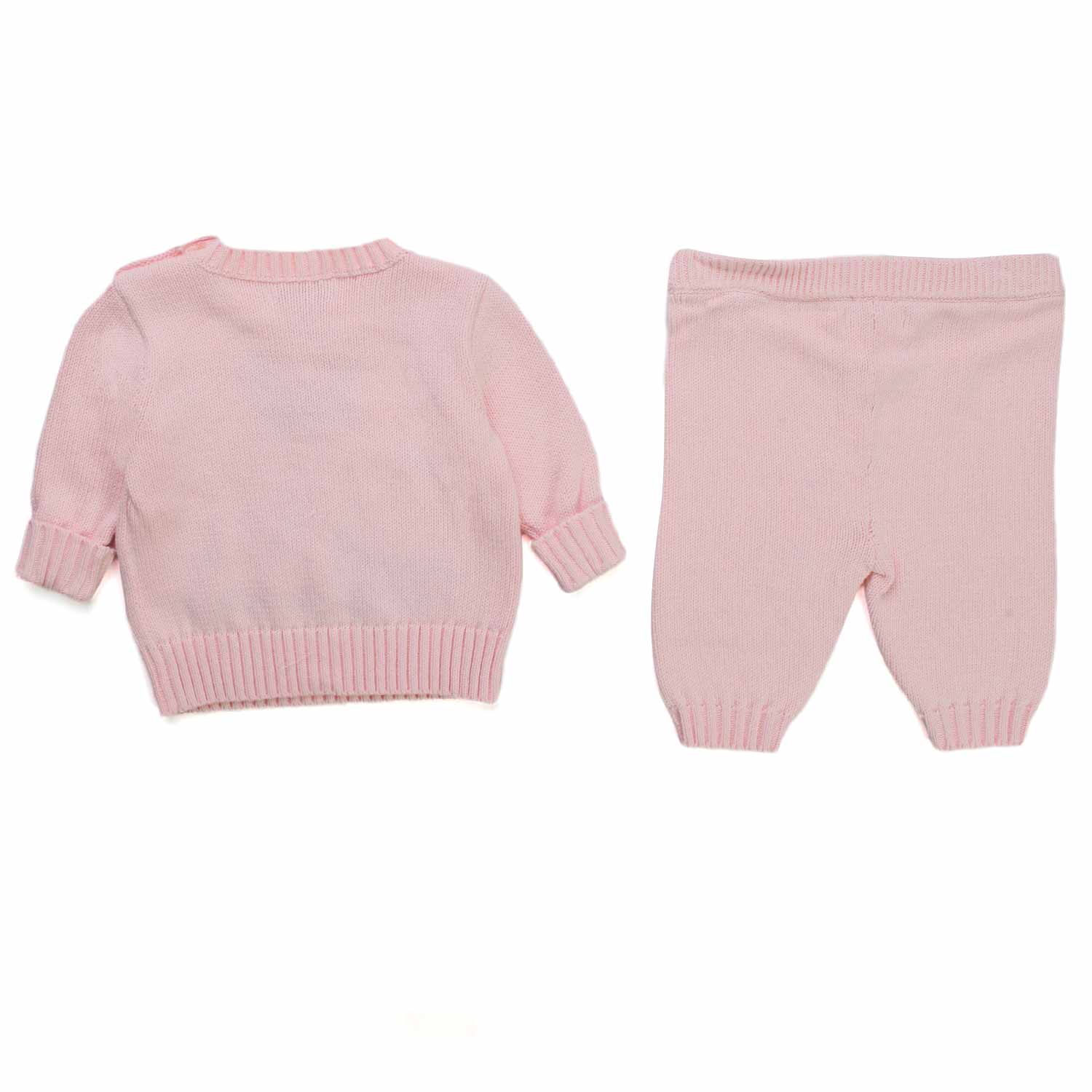COMPLETO ROSA COTONE NEONATA - annameglio.com abbigliamento moda