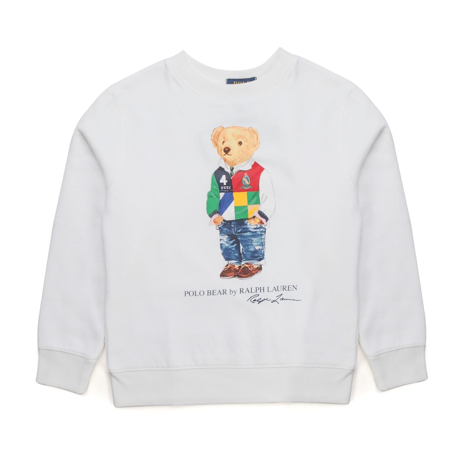 FELPA POLO BEAR BIANCA UNISEX - annameglio.com abbigliamento moda