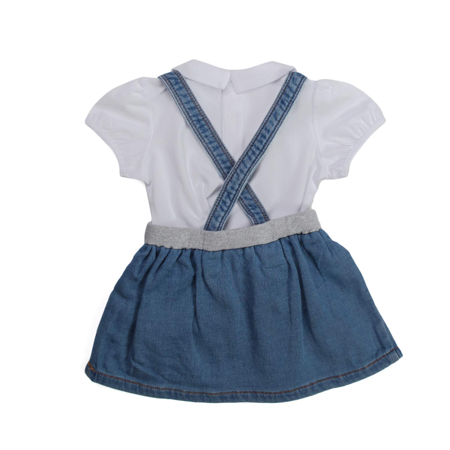 COMPLETINO BIMBA BIANCO E BLU CON ORSETTO - annameglio.com abbigliamento moda