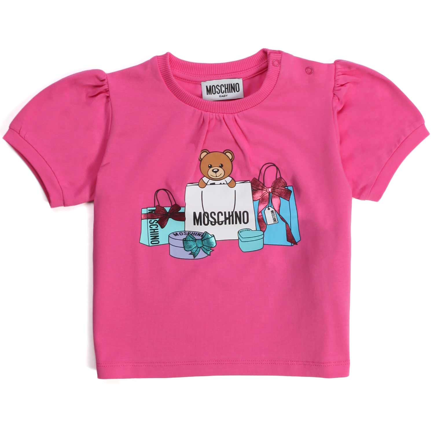 T-SHIRT FUCSIA LOGO BIMBA - annameglio.com abbigliamento moda