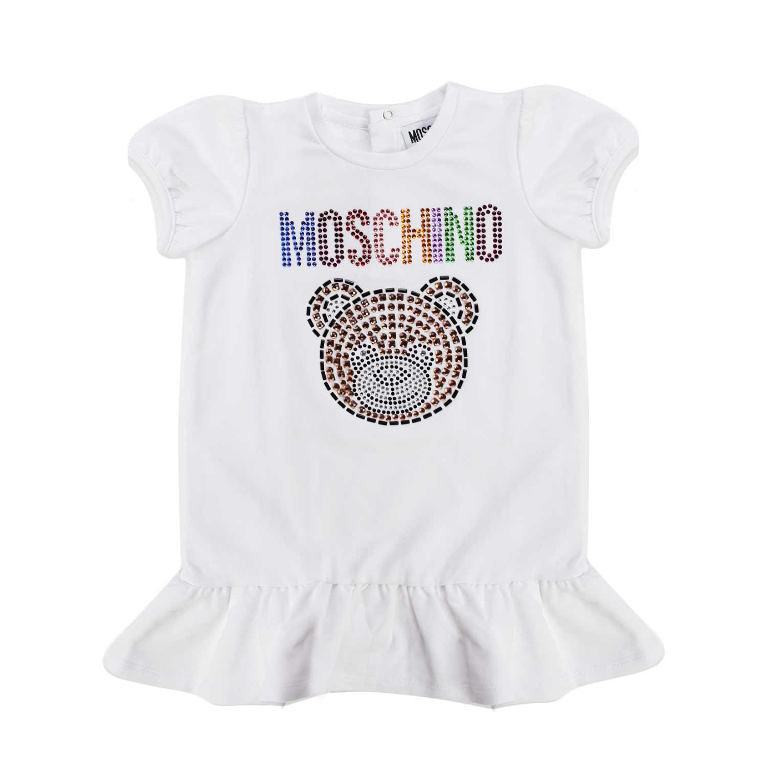ABITO BIMBA BIANCO CON ORSACCHIOTTO - annameglio.com abbigliamento moda